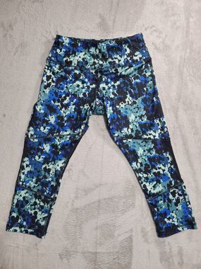 Dear Kate Women's Yoga Pants Go Commando Blue Mosaic Small Period Protection